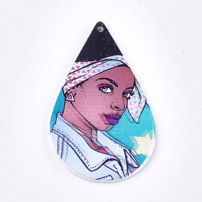 Printed Wooden Big Pendants
