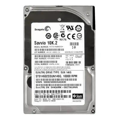 540-7777-01 Sun 146GB 3Gb/s SAS 10000 2.5-inch 16MB Hard Drive