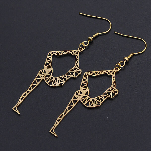 201 Stainless Steel Dangle Earrings