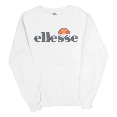 ELLESSE Womens Sweatshirt White UK 8