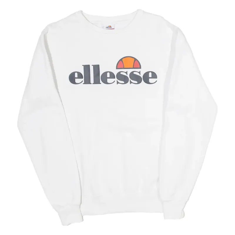 ELLESSE Womens Sweatshirt White UK 8