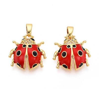 Brass Micro Pave Cubic Zirconia Pendants