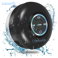 Lionorth Mini Waterproof Bluetooth Shower Speaker with LED Lights - IPX4 Rated, Portable for Bathroom/Beach/Travel/Home, USB ...