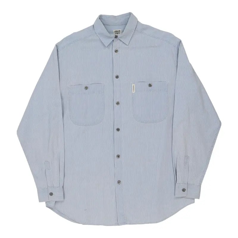 Age 16 Armani Junior Shirt - XL Blue Cotton