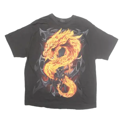 SPIRAL Mens T-Shirt Black 2XL