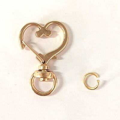 Heart Alloy Swivel Clasps