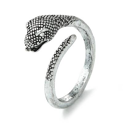 Snake Alloy Open Cuff Rings