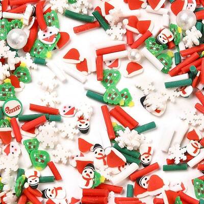 Christmas Theme Handmade Polymer Clay Cabochons