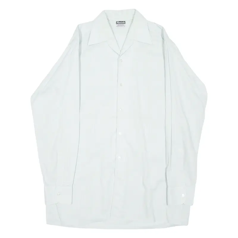 RESISTO Mens Shirt Blue Striped Long Sleeve L
