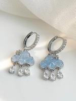 Cloud Design Drop Earrings, Artificial Crystal Decor Water Drop Tassel Dangle Earrings for Women, Fashion Jewelry for Party, ...