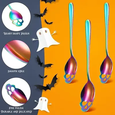 SKELETON LIMITED EDITION Rainbow Spoon Nut Butter Cutlery Tableware FOR ONLY 1 SPOON