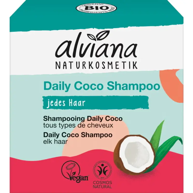 Alviana naturkosmetik Solid Shampoo Organic Coconut and Organic Argan Oil 60 g