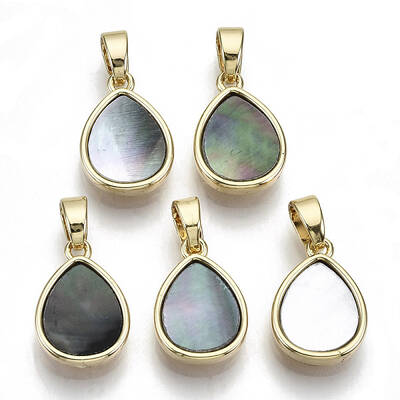 Natural Black Lip Shell Charms