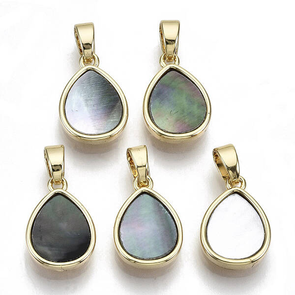 Natural Black Lip Shell Charms