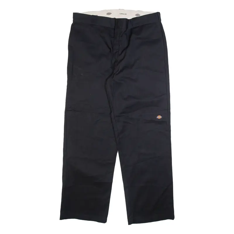 DICKIES 874 Workwear Mens Trousers Black Loose Straight W38 L32