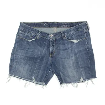 LEVI'S Cut Off Skinny Fit Shorts Blue Slim Denim Womens L W34