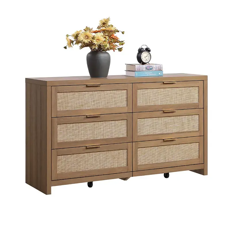 SICOTAS Rattan Dresser for Bedroom, 17.7\