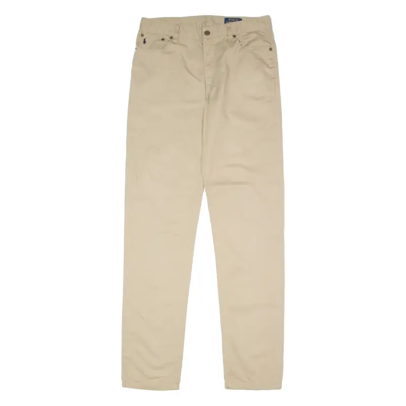 POLO RALPH LAUREN Chino Womens Twill Trousers Beige Regular Skinny W30 L32