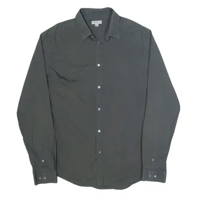 COS Mens Plain Shirt Grey Long Sleeve L