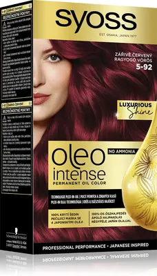 Syoss Oleo Intense permanent hair dye with oil color 5-92 Bright Red