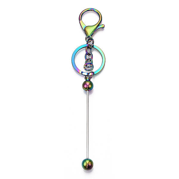 Alloy Bar Beadable Keychain for Jewelry Making DIY Crafts