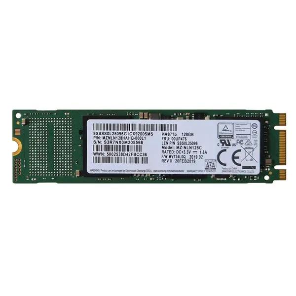MZ-NLN128C Samsung PM871b Series 128GB Triple-Level Cell SATA 6Gb/s Mainstream Endurance M.2 2280 Solid State Drive