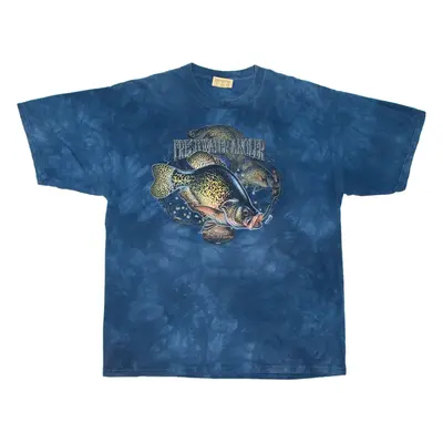 THE MOUNTAIN Freshwater Angler Mens T-Shirt Blue L