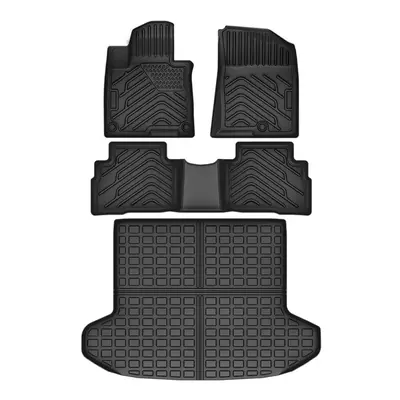 YITAMOTOR® 4PCS Floor Mats & Rear Trunk Cargo Liner P Carpets For 23-25 Kia Sportage Hybrid