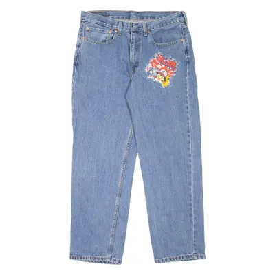 LEVI'S 550 Jeans Customised Mens Blue Relaxed Tapered W34 L30
