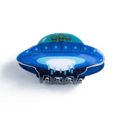 Spacecraft Shape PVC Claw Hair Clips