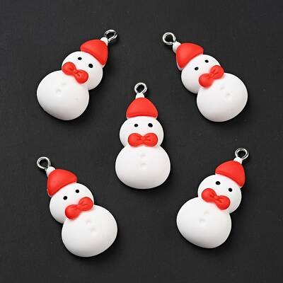 Christmas Opaque Resin Pendants