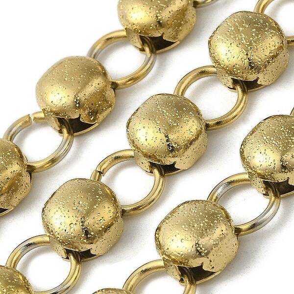 304 Stainless Steel Texture Flat Round Link Chains