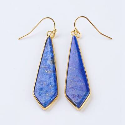 Natural Lapis Lazuli Dangle Earrings