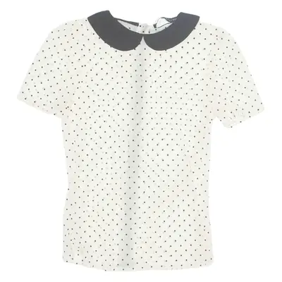 ZARA Sheer Womens Printed Top Beige Spotted S