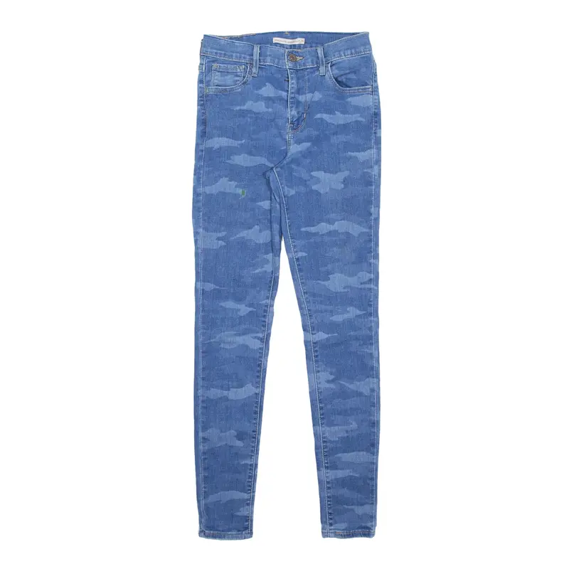 LEVI'S 720 High Rise Camo Print Jeans Blue Denim Slim Skinny Womens W26 L30