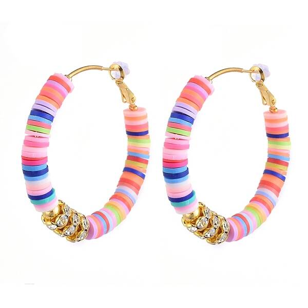 Heishi Beaded Hoop Earrings