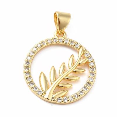 Rack Plating Brass Micro Pave Cubic Zirconia Pendants