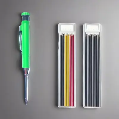 Woodworking Pen Set, 1 Count 2.8mm Woodworking Pen & 2 Counts Multi-color Lead, Woodworking Pen for Different Scenarios, Back...