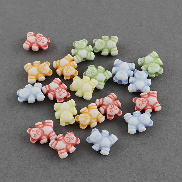 Craft Style Bear Acrylic Beads