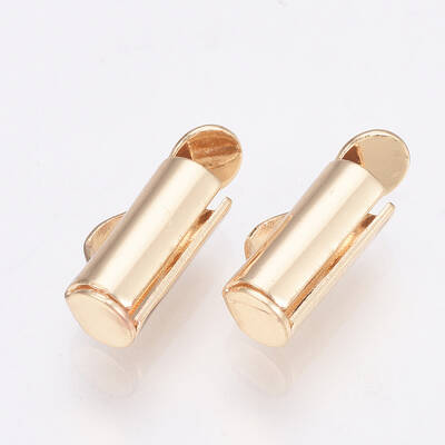 Brass Slide On End Clasp Tubes