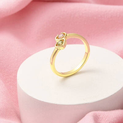 Brass Micro Pave Cubic Zirconia Open Cuff Rings for Women