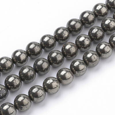Natural Pyrite Beads Strands
