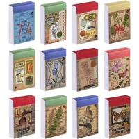 PRSTINCOL Washi Stickers 12 Sets 600 Pcs Vintage-Inspired Handmade Crafts Scrapbooking & DIY Decor Stickers for Junk Journals...