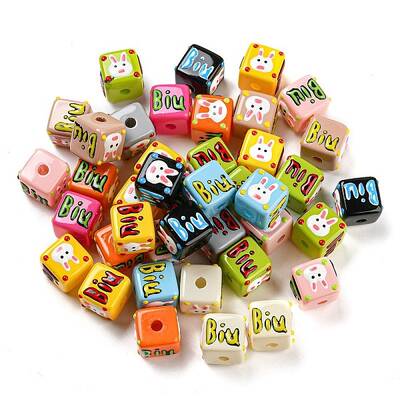 Opaque Acrylic European Beads