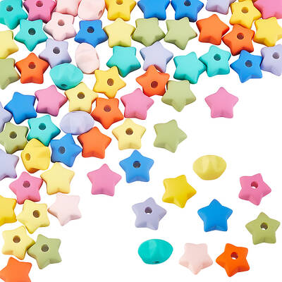 72Pcs 9 Colors Acrylic Beads