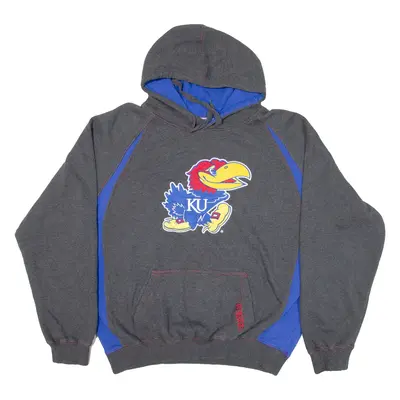 COLOSSEUM ATHLETICS KU Jayhawks Mens Grey Hoodie USA XL