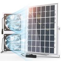 SOLPERK Solar Fan for Greenhouse, 10W Solar Powered Fan for Chicken Coop, Waterproof Solar Exhaust Fan for Shed with 11.8ft/3...