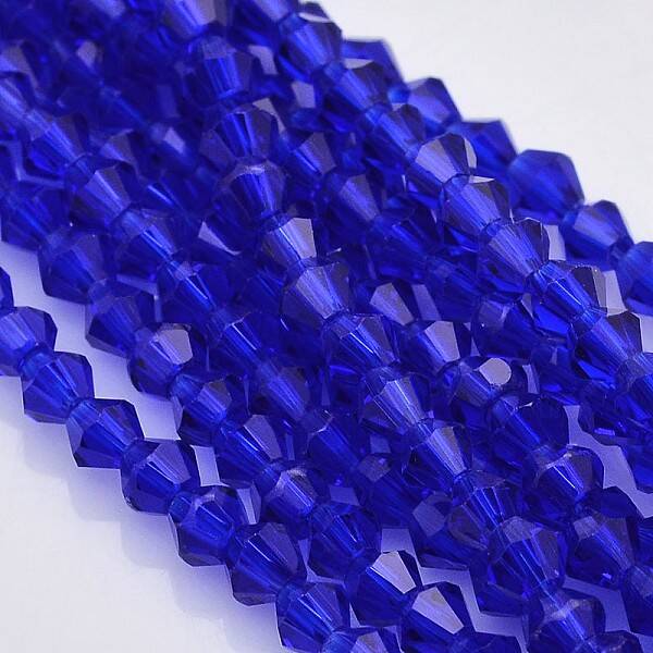 Faceted Bicone Glass Beads Strands