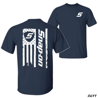 Snap-on Flag T-Shirt – Patriotic USA Flag Graphic Tee for 4th of July, Blue Collar American Pride Shirt, Unisex Workwear St...