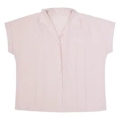 Womens Blouse Pink Collared M